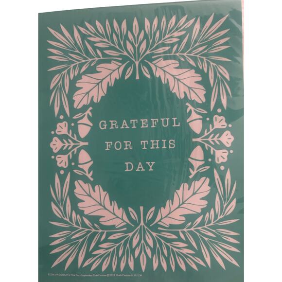 NWT  Grateful For The Day Chalk‎ Couture 8.5 x 11  Reusable Transfer - Picture 3 of 3